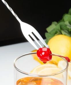 Mercer Barfly 12.4" Bar Spoon With Fork | Stainless Steel 11 Mercer Barfly 12.4" Bar Spoon With Fork | Stainless Steel -Glassware & Drinkware Shop mercer barfly stainless steel bar spoon with fork spearing