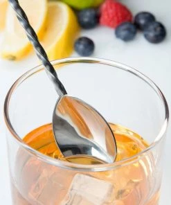 Mercer Barfly 13.2" Japanese-Style Bar Spoon | Stainless Steel -Glassware & Drinkware Shop mercer barfly stainless steel japanese style bar spoon stirring