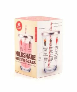 Kikkerland Recipe Glass | Milkshake 9 Kikkerland Recipe Glass | Milkshake -Glassware & Drinkware Shop milkshake main 3