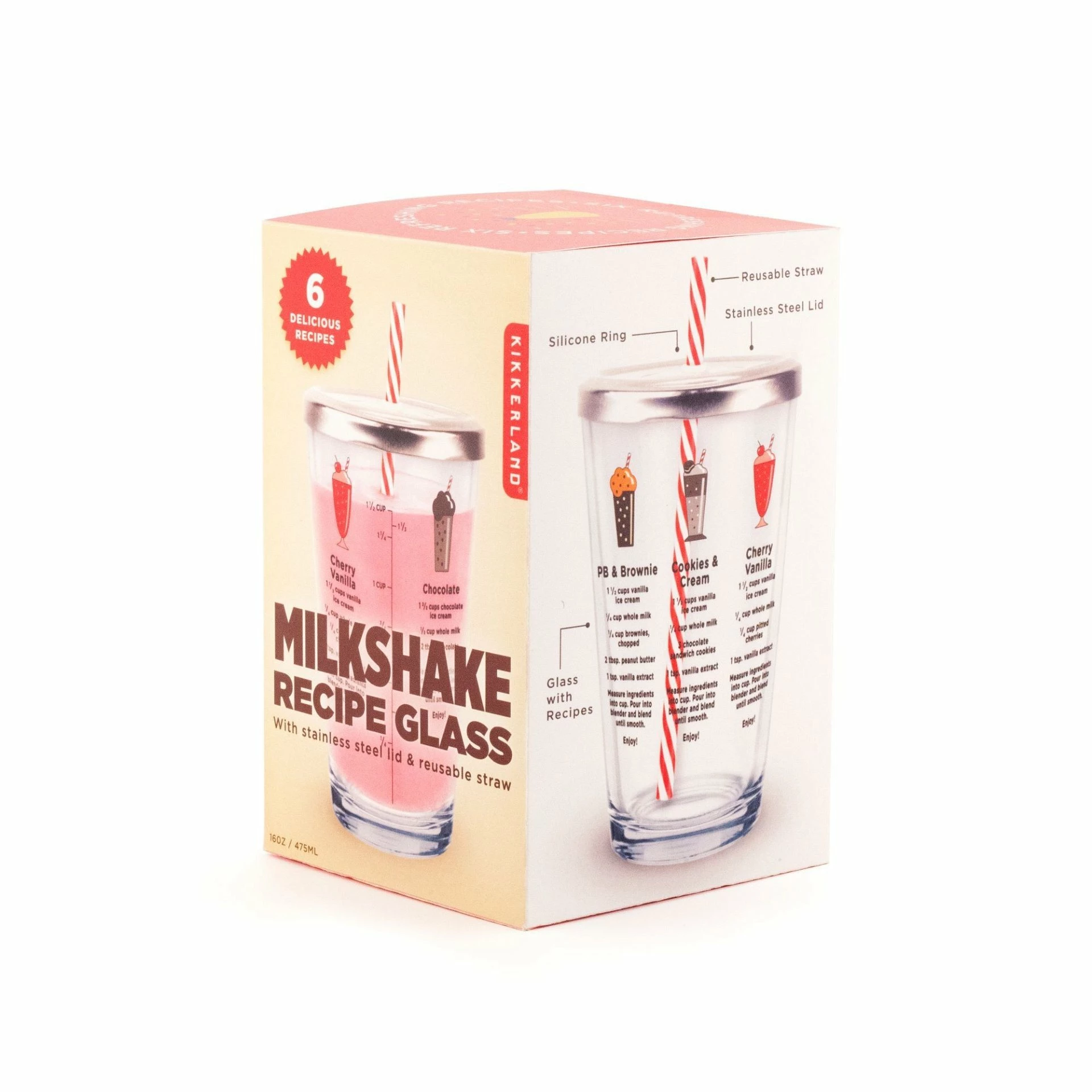 Kikkerland Recipe Glass | Milkshake 5 Kikkerland Recipe Glass | Milkshake - Image 3