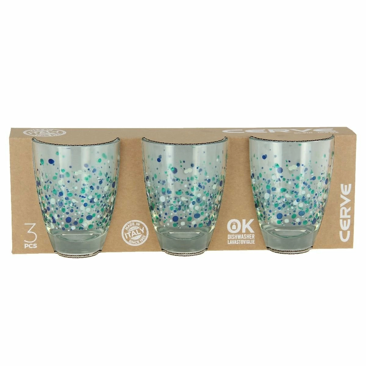 Cerve 10.3oz Fonte Water Glass - Set Of 3 | Murano Verde 4 Cerve 10.3oz Fonte Water Glass - Set Of 3 | Murano Verde - Image 2