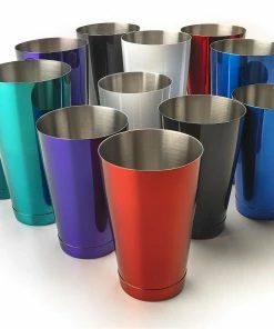 Mercer Barfly 18oz Shaker/Tin | Blue 8 Mercer Barfly 18oz Shaker/Tin | Blue -Glassware & Drinkware Shop pile of all shakers lifestyle 1