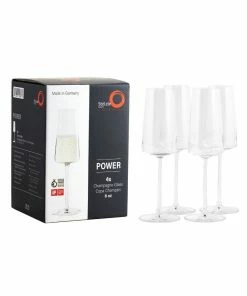 Stolzle 8oz Power Crystal Champagne Flutes | Set Of 4 7 Stolzle 8oz Power Crystal Champagne Flutes | Set Of 4 -Glassware & Drinkware Shop power 8 oz. crystal flute 2 1
