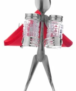 Forked Up Art Spoon Table Topper - Shaker And Napkin Holder
