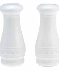Le Creuset 2-Piece Salt & Pepper Shakers | White