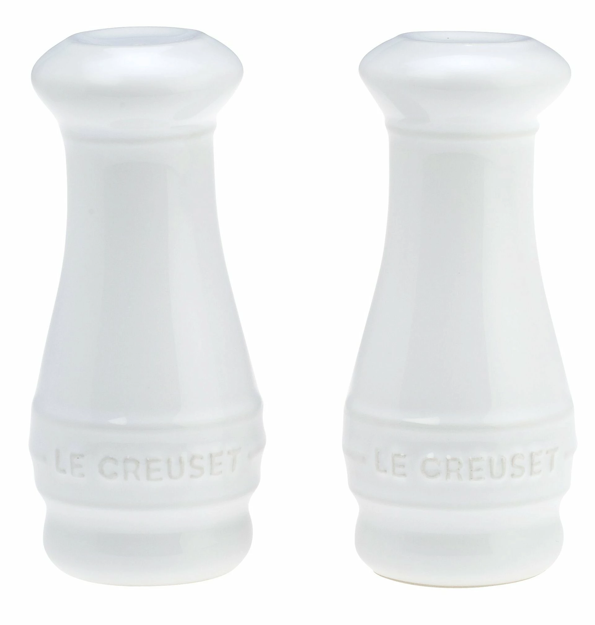 Le Creuset 2-Piece Salt & Pepper Shakers | White 3 Le Creuset 2-Piece Salt & Pepper Shakers | White
