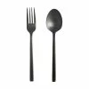 Fortessa Arezzo Brushed Black Serving Fork & Spoon Set 1 Fortessa Arezzo Brushed Black Serving Fork & Spoon Set -Glassware & Drinkware Shop servingset