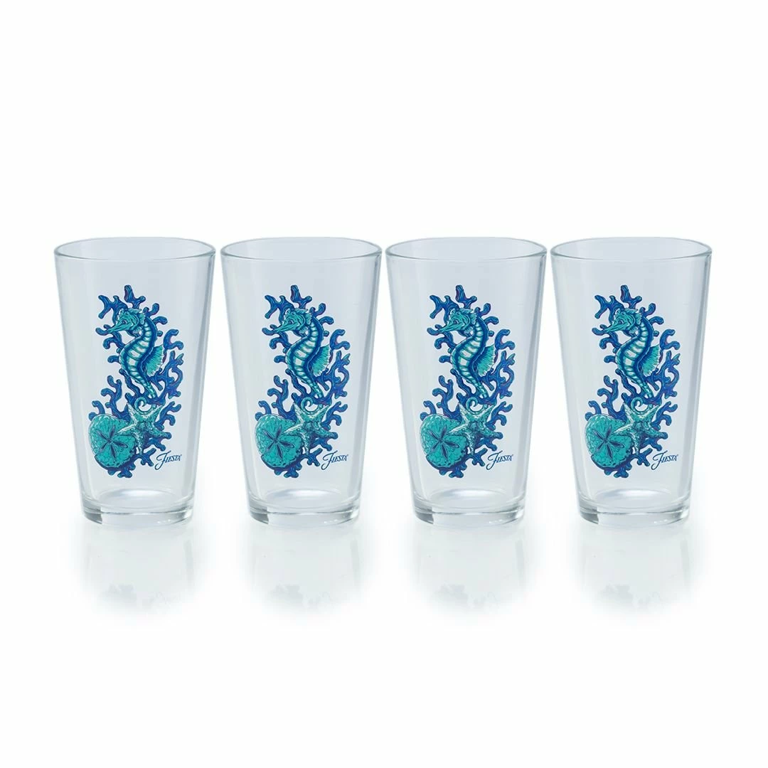 Fiesta® 16oz Cooler Glassware (Set Of 4) | Coastal Seahorse 3 Fiesta® 16oz Cooler Glassware (Set Of 4) | Coastal Seahorse