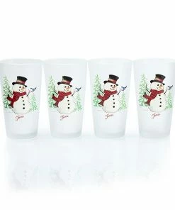 Fiesta® 16oz Cooler Glassware (Set Of 4) | Frosted Snowman