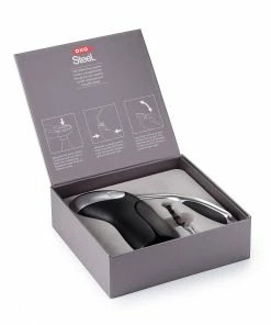 OXO SteeL Vertical Lever Corkscrew 21 OXO SteeL Vertical Lever Corkscrew -Glassware & Drinkware Shop stl 11147600 box open