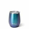 Swig Life™ 14oz Stemless Wine Cup | Shimmer Mermazing -Glassware & Drinkware Shop swig life signature 14oz insulated stainless steel wine cup mermazing main