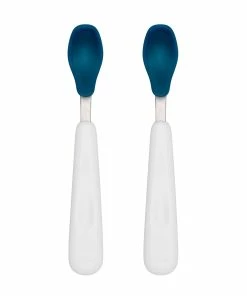 OXO Tot Feeding Spoon Set With Soft Silicone | Navy