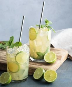 Typhoon PURE Metal Straws & Brush | Set Of 4 -Glassware & Drinkware Shop typhoon pure straws 1401.867 1 2